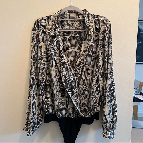 ASOS Tops - ASOS Snakeskin Bodysuit Blouse